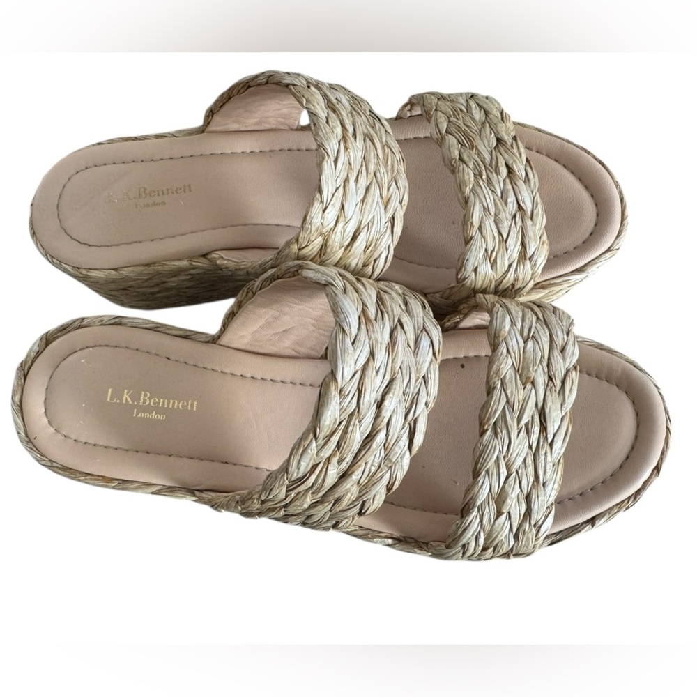 L.K. Bennett Willa platform sandals size 39 EU